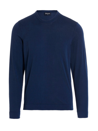 Shop Drumohr Crewneck Long In Blue