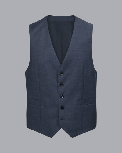 Shop Charles Tyrwhitt Men's  Italian Suit Waistcoat In Blue