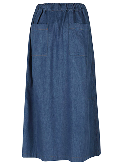 Shop Sarahwear Cotton Painter Skirt In Blue