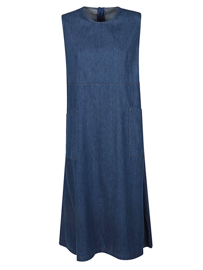 Shop Sarahwear Denim Gardener Dress In Blue