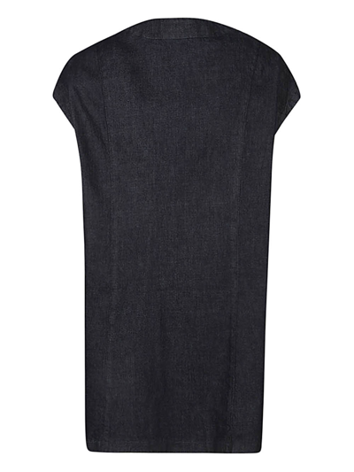 Shop Sarahwear Cotton Long Vest In Blue