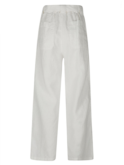 Shop Sarahwear Wide Leg Linen Trousers In White