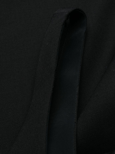 Shop Alexander Mcqueen Grain De Poudre Wool Midi Dress In Black