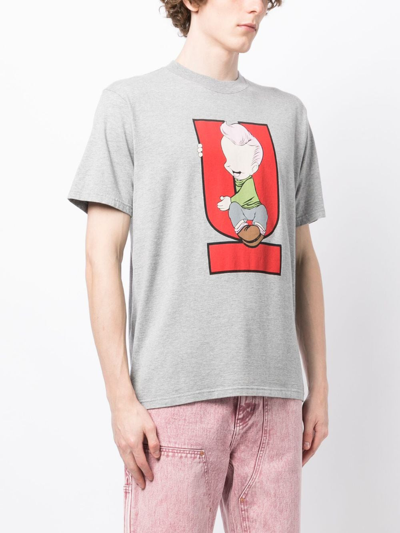 Shop Undercover Graphic-print Cotton-jersey T-shirt In Grey