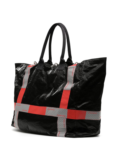 Shop Heron Preston Logo-tape Tote Bag In Black