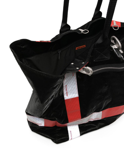Shop Heron Preston Logo-tape Tote Bag In Black