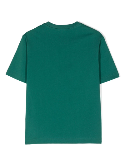 Shop Diesel Logo-print Cotton T-shirt In Green