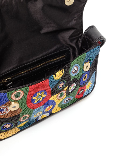Staud Bead-embellished Shoulder Bag In Black