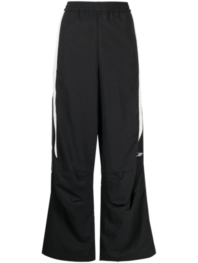 Shop Ambush Colour-block Wide-leg Track Pants In Black