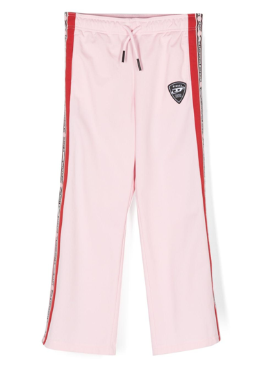 Diesel Kids' Logo-tape Track Pants In Pink | ModeSens