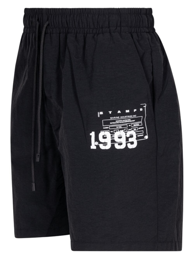 Shop Stampd 1993 Trunk Track Shorts In Black