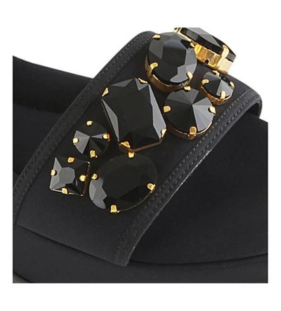 Shop Marni Embellished Flatform Sandals In Black