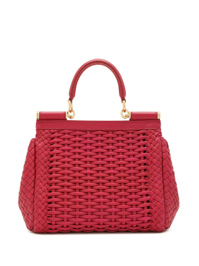 Shop Dolce & Gabbana Small Sicily Handbag In Red