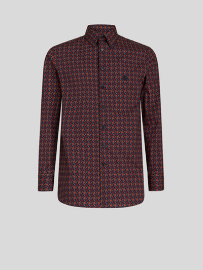 Shop Etro Shirt Made In Cotton In Blue