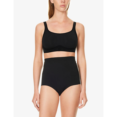 Wolford Womens Black Contour Skin Scoop-neck Stretch-woven Bra In Black