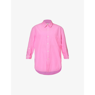 Shop Citizens Of Humanity Women's Alva (bright Md Pink) Kayla Relaxed-fit Cotton Shirt