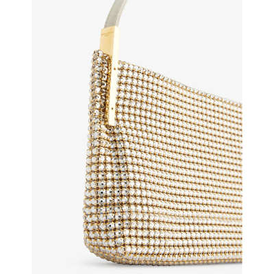 Shop Saint Laurent Women's Cry.silv.sh Suzanne Crystal-embellished Mesh Top-handle Bag