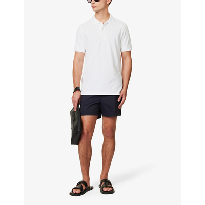 Shop Tom Ford Men's Black Logo-tab Swim Shorts