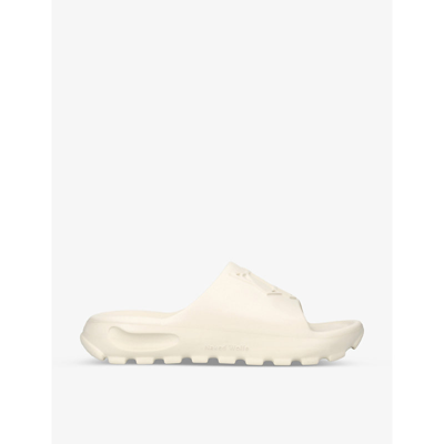 Naked Wolfe Mens Bone Tommy Logo-embossed Rubber Sliders | ModeSens