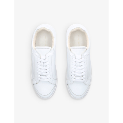 Shop Duke & Dexter Otis Towel-lined Leather Trainers In White