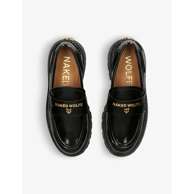 Shop Naked Wolfe Flawed Black Box Leather Loafers