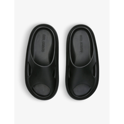 Shop Axel Arigato Mens Black Magma Cut-out Rubber Sliders