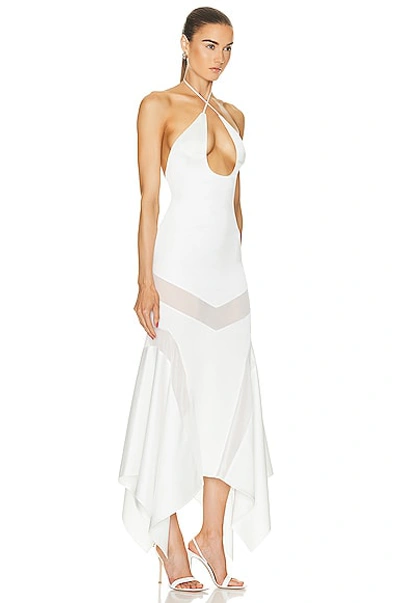 Shop Attico Saskia Midi Dress In White