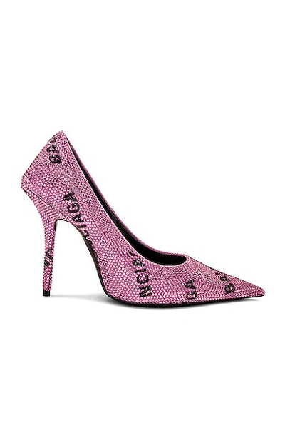 Shop Balenciaga Square Knife Pump In Pink & Black