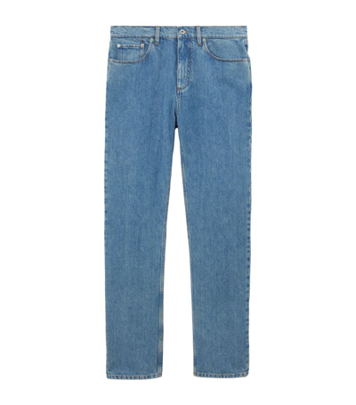 Shop Burberry Straight Fit Jeans In Blue