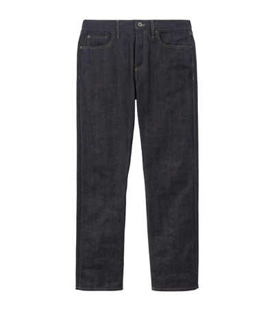 Shop Burberry Japanese Denim Straight Jeans In Blue