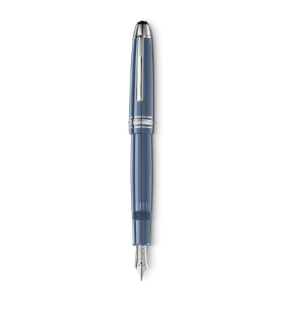 Shop Montblanc Meisterstück Glacier Legrand Fountain Pen In Blue