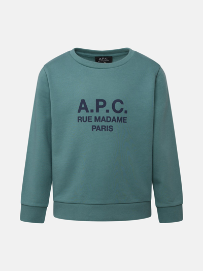 Shop Apc Elie Green Cotton Sweatshirt