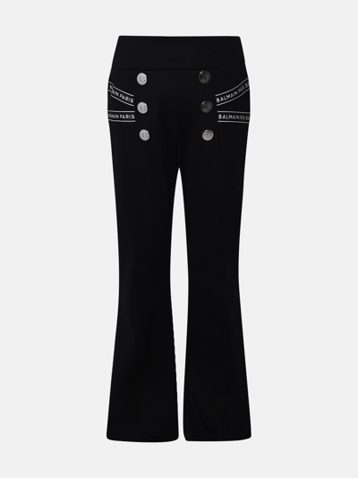 Shop Balmain Pantalone In Black