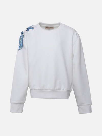 Shop Emilio Pucci White Cotton Sweatshirt