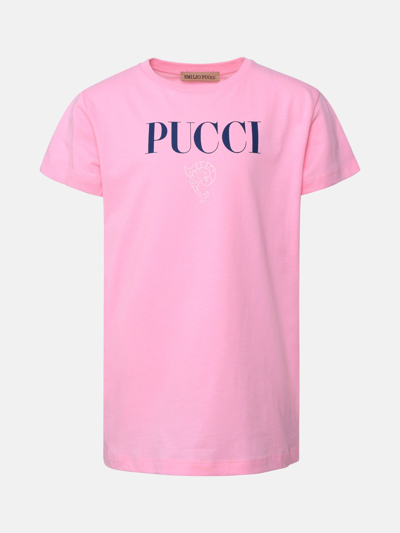 Shop Emilio Pucci Rose Cotton T-shirt In Pink