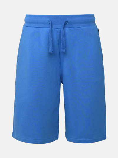 Shop Woolrich Cotton Bermuda Shorts In Blue