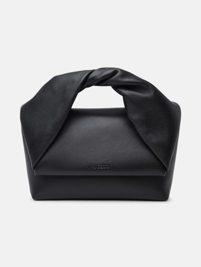 Shop Jw Anderson Black Leather Twister Large Bag