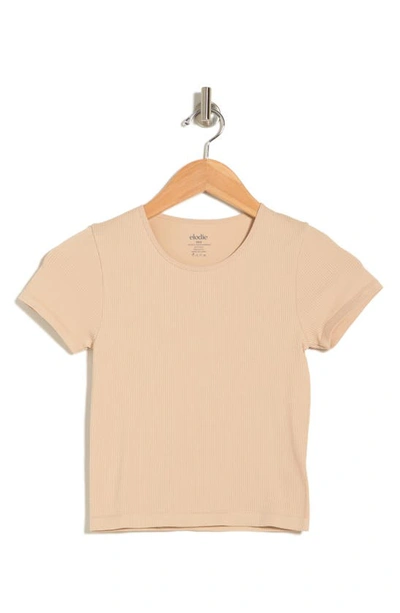 Shop Elodie Short Sleeve Seamless T-shirt In Sand