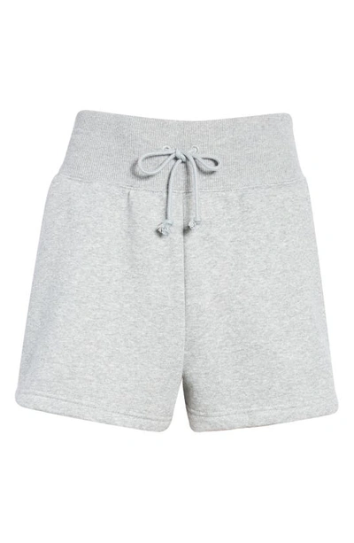 Shop Nike Phoenix Fleece Knit Shorts In Grey Heather/ Sail