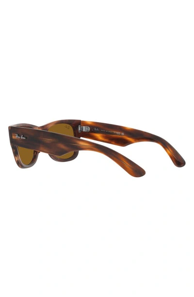 Shop Ray Ban Mega Wayfarer 51mm Square Sunglasses In Striped Havana