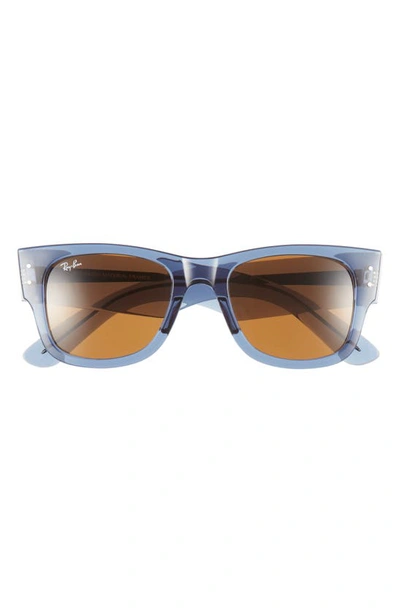 Shop Ray Ban Mega Wayfarer 51mm Square Sunglasses In Brown