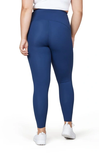 Shop Spanx Booty Boost Active High Waist 7/8 Leggings In Midnight Navy