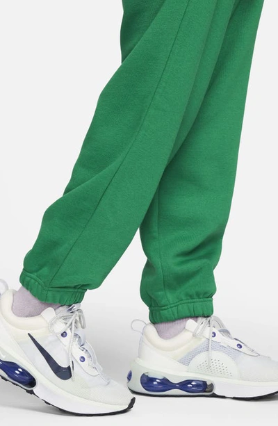 Shop Nike Sportswear Phoenix High Waist Fleece Sweatpants In Malachite/ Sail