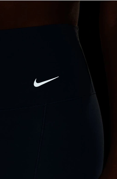 Shop Nike Zenvy Gentle Support High Waist 7/8 Leggings In Dfsdbl/ Black