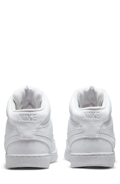 Shop Nike Court Vision Mid Next Nature Sneaker In White/ White/ White