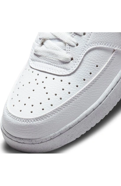 Shop Nike Court Vision Mid Next Nature Sneaker In White/ White/ White