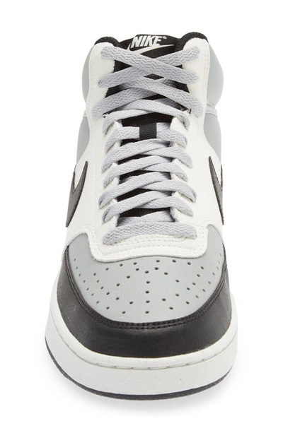 Shop Nike Court Vision Mid Next Nature Sneaker In Smoke Grey/ Black/ Sail