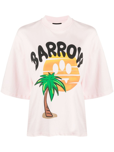Shop Barrow Cotton T-shirt In ピンク