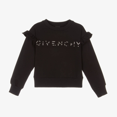 Shop Givenchy Teen Girls Black Swarovski Sweatshirt