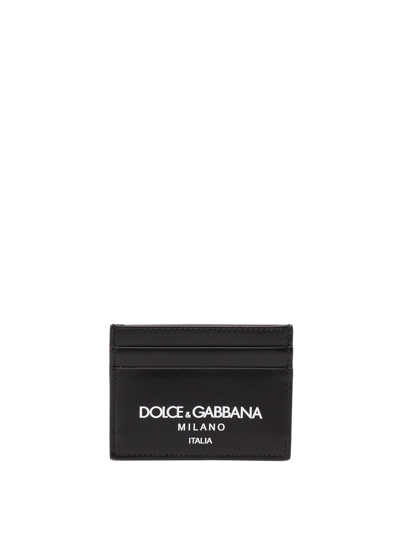 Shop Dolce & Gabbana Card Holder With Logo In Black  
